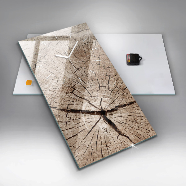 Vertikálne hodiny Starý drevený peň