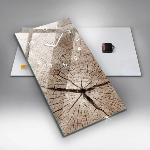 Vertikálne hodiny Starý drevený peň