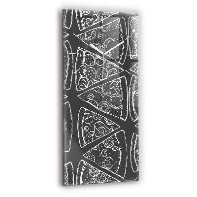 Vertikálne hodiny Maľovaná pizza