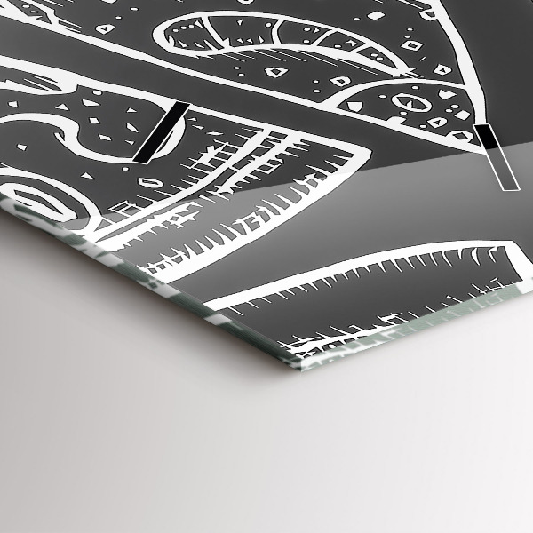 Vertikálne hodiny Maľovaná pizza