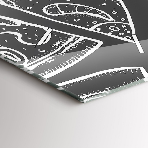 Vertikálne hodiny Maľovaná pizza