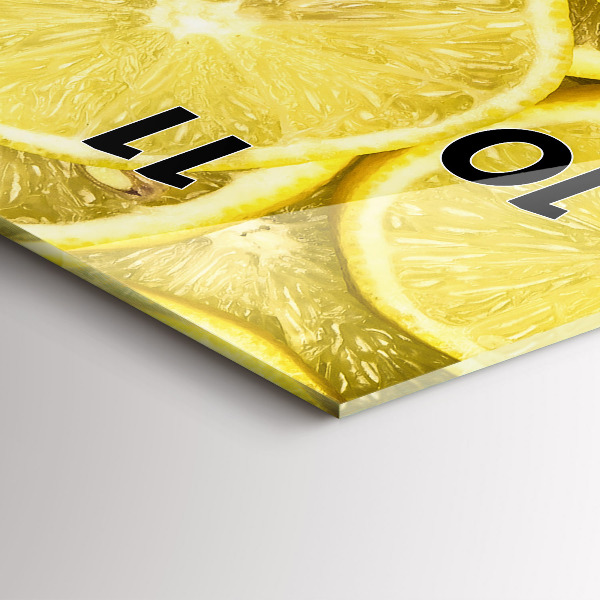 Vertikálne hodiny Plátky citróna