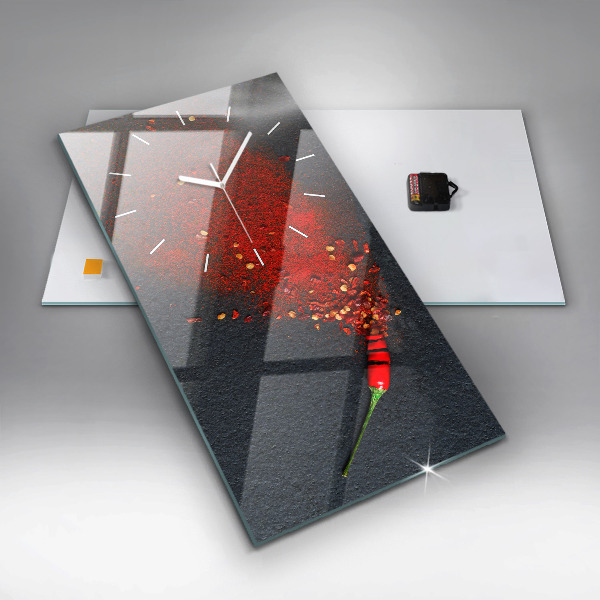 Vertikálne hodiny Korenie z červenej papriky