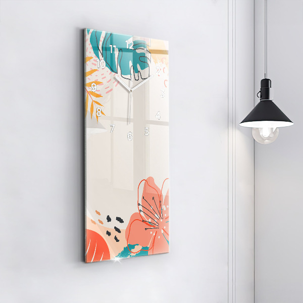 Vertikálne hodiny Havajské rastliny