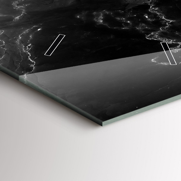 Vertikálne hodiny Čierny mramor