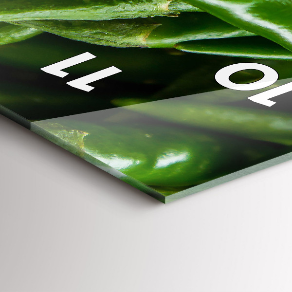 Vertikálne hodiny Zelená paprika