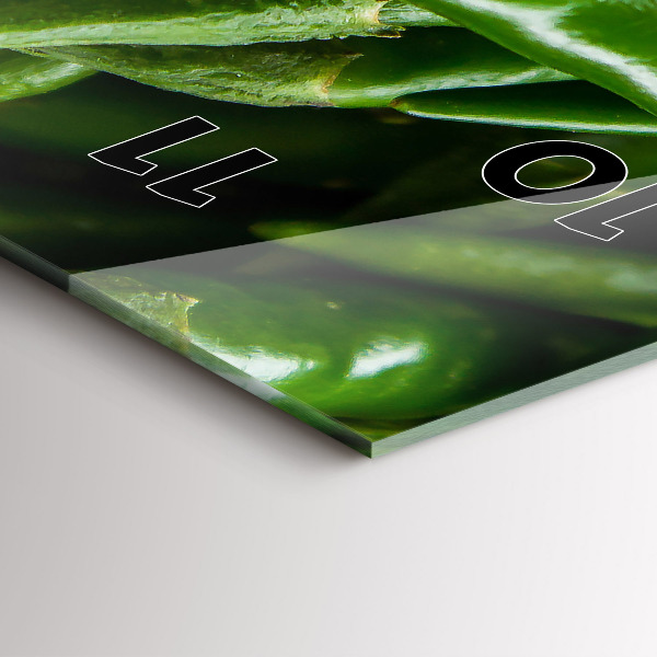 Vertikálne hodiny Zelená paprika