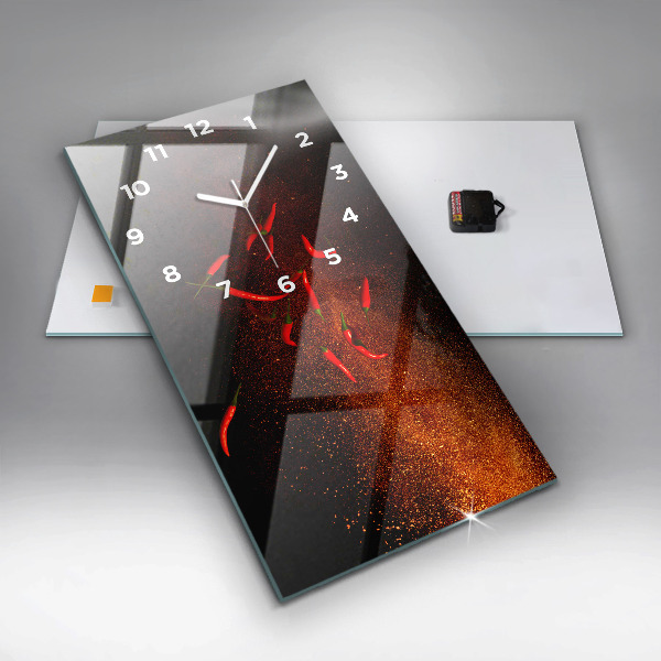 Vertikálne hodiny Chilli papričky