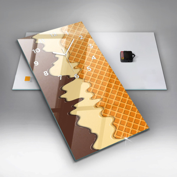 Vertikálne hodiny Vafle a zmrzlina