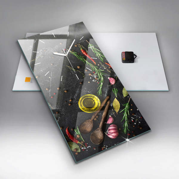 Vertikálne hodiny Korenie na pulte