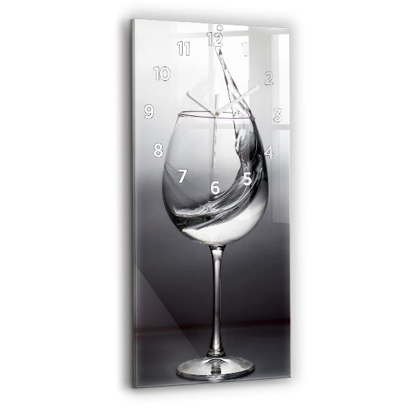 Vertikálne hodiny Pohár vína