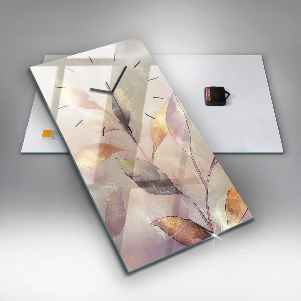 Vertikálne hodiny Abstraktné boho listy