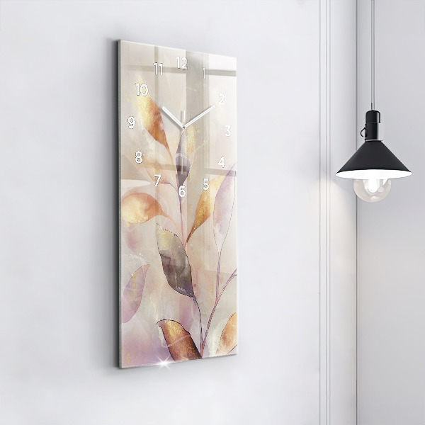 Vertikálne hodiny Abstraktné boho listy
