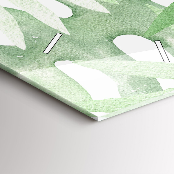 Vertikálne hodiny Zelené listy