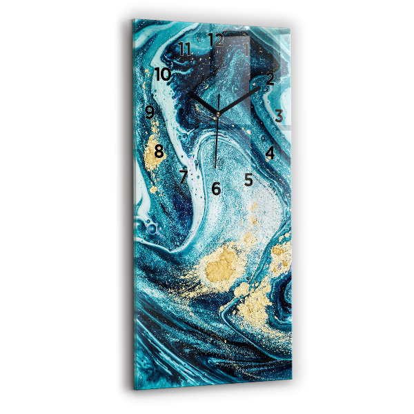 Vertikálne hodiny Abstraktný mramor