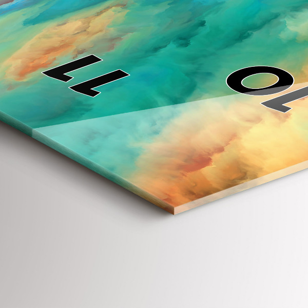 Vertikálne hodiny Abstraktná krajina