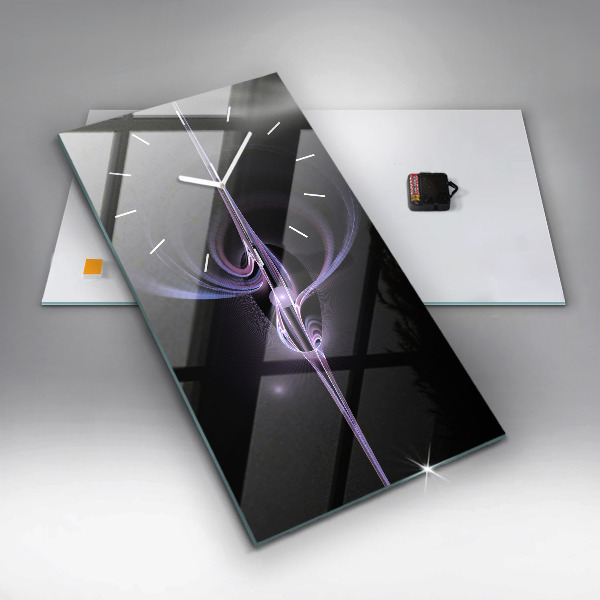 Vertikálne hodiny Fialová abstrakcia