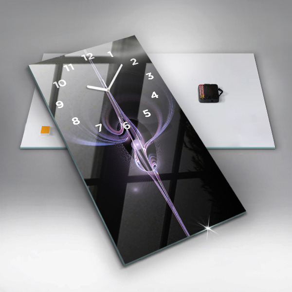 Vertikálne hodiny Fialová abstrakcia