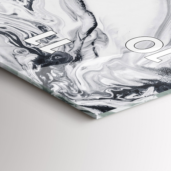 Vertikálne hodiny Abstraktný atramentový mramor