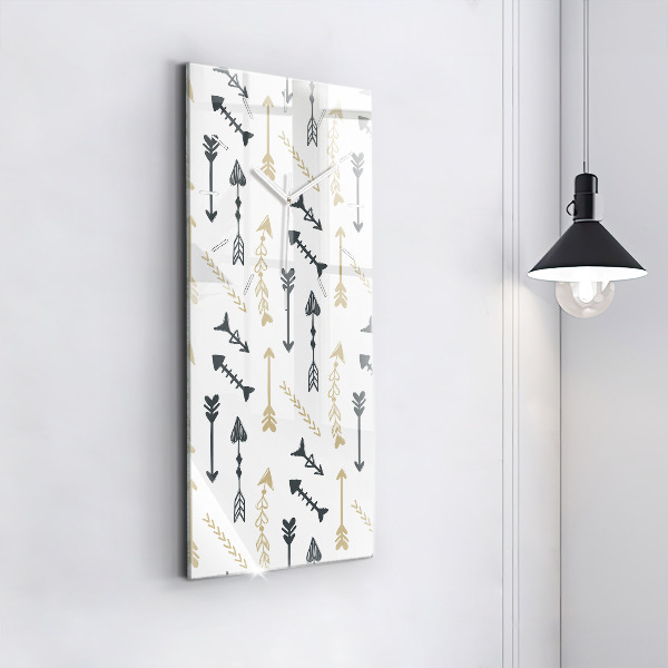 Vertikálne hodiny Geometrický bedrový vzor