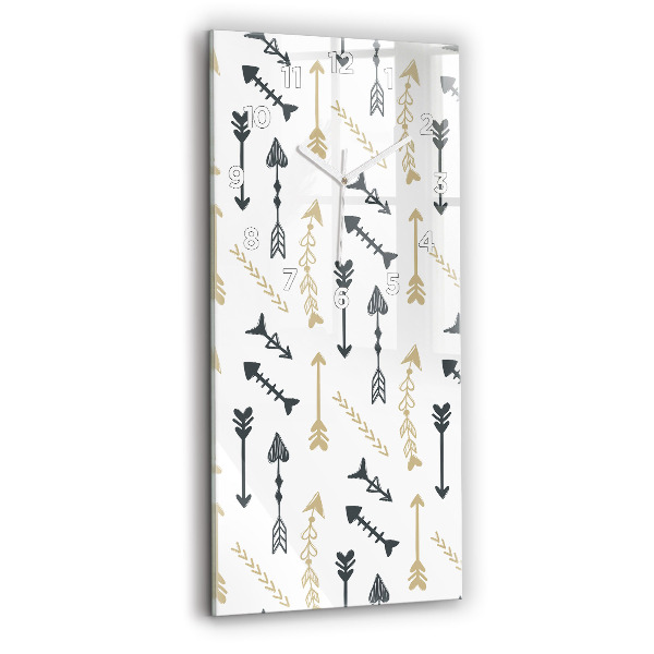 Vertikálne hodiny Geometrický bedrový vzor