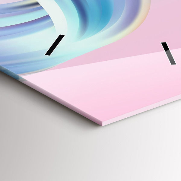 Vertikálne hodiny Pastelová vlnová abstrakcia