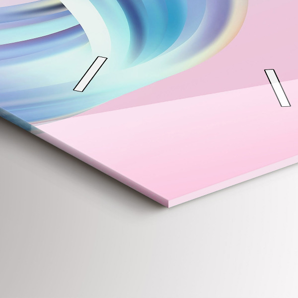 Vertikálne hodiny Pastelová vlnová abstrakcia