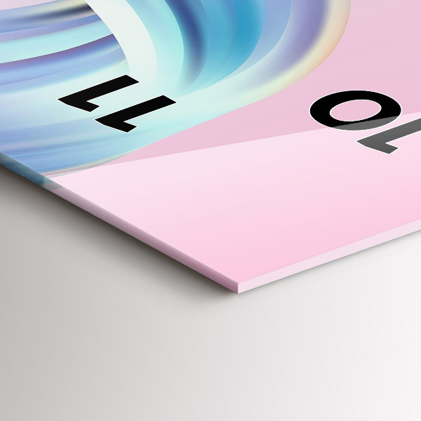 Vertikálne hodiny Pastelová vlnová abstrakcia