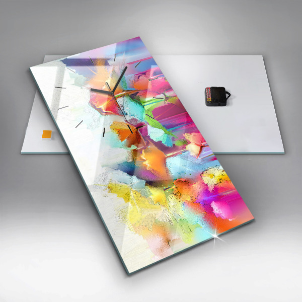 Vertikálne hodiny Abstraktné kvety