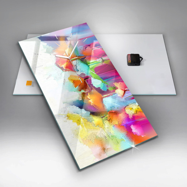 Vertikálne hodiny Abstraktné kvety