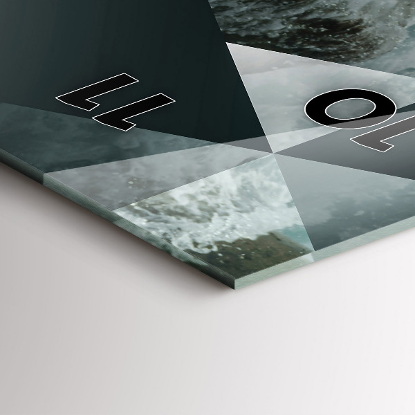 Vertikálne hodiny Abstraktné morské vlny