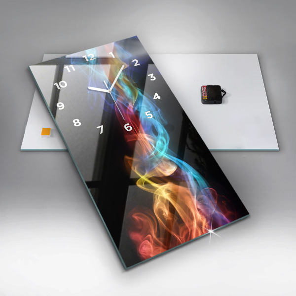 Vertikálne hodiny Abstraktné farebné čiary