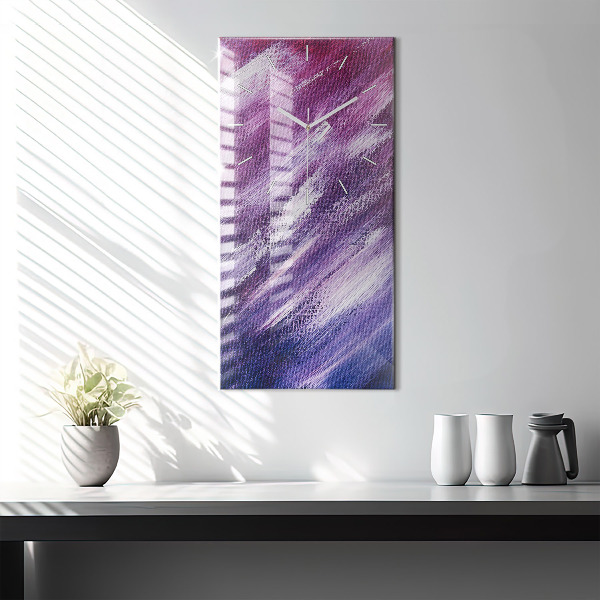 Vertikálne hodiny Textúra s akrylovou farbou