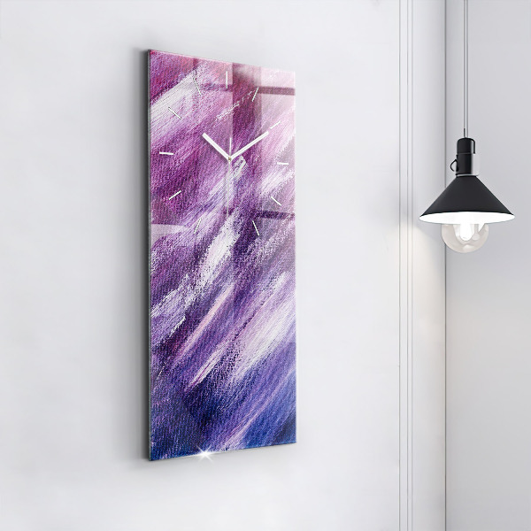 Vertikálne hodiny Textúra s akrylovou farbou