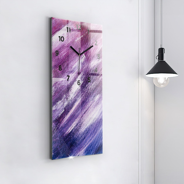Vertikálne hodiny Textúra s akrylovou farbou