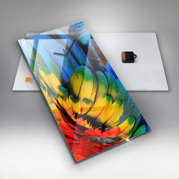 Vertikálne hodiny Farebné vtáčie krídla