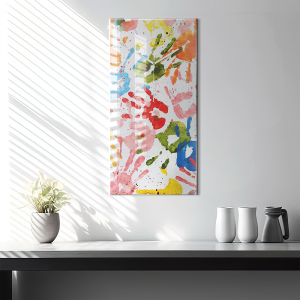 Vertikálne hodiny Odtlačky detských rúk