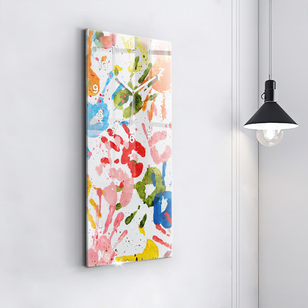 Vertikálne hodiny Odtlačky detských rúk