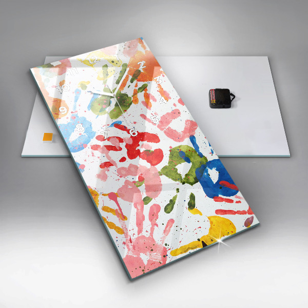 Vertikálne hodiny Odtlačky detských rúk