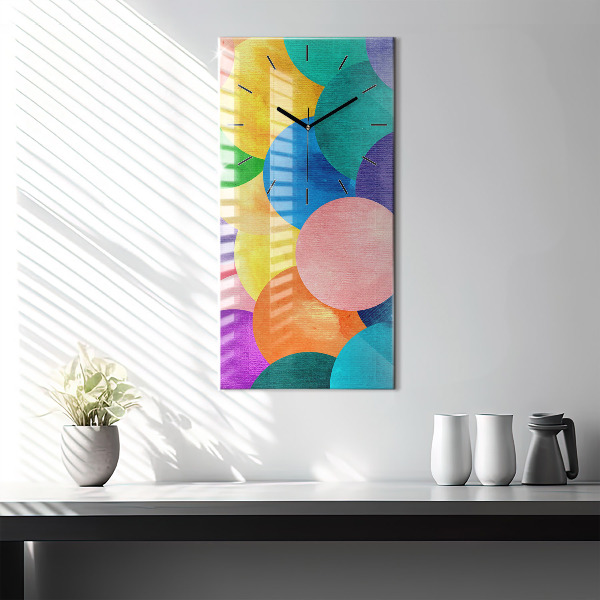 Vertikálne hodiny Abstraktné kruhy