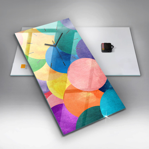 Vertikálne hodiny Abstraktné kruhy