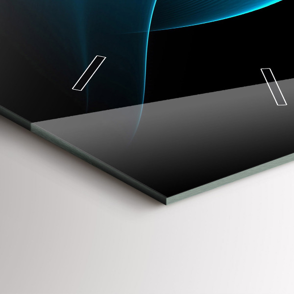 Vertikálne hodiny Modrá abstrakcia