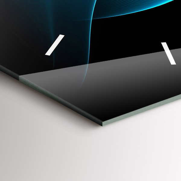 Vertikálne hodiny Modrá abstrakcia