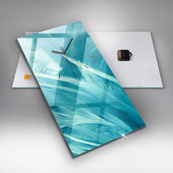 Vertikálne hodiny Zelený a tyrkysový vintage