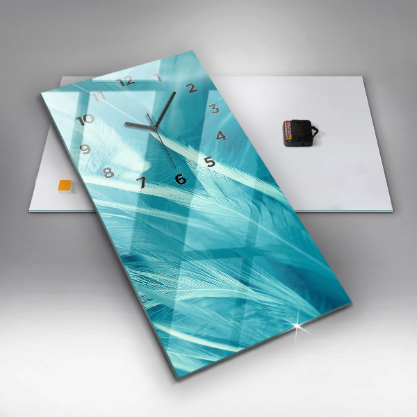 Vertikálne hodiny Zelený a tyrkysový vintage