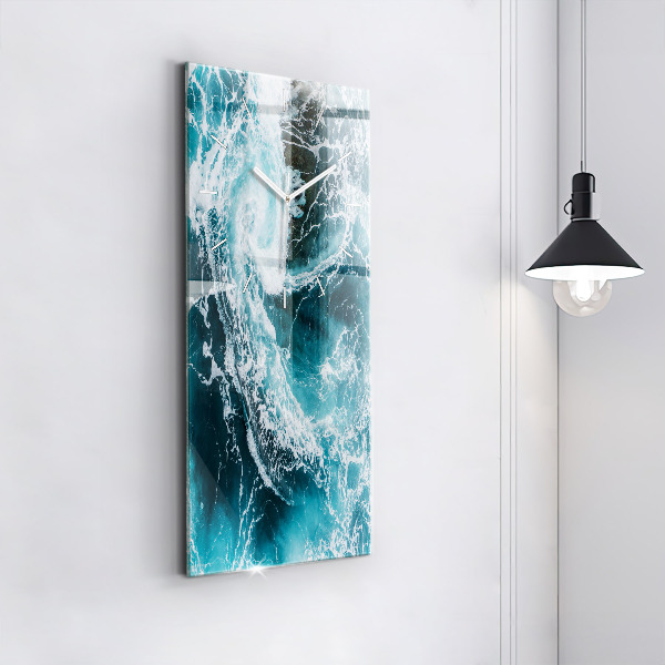 Vertikálne hodiny Vírivé spenené vlny