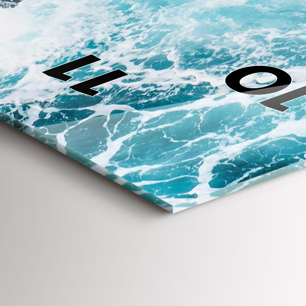 Vertikálne hodiny Vírivé spenené vlny