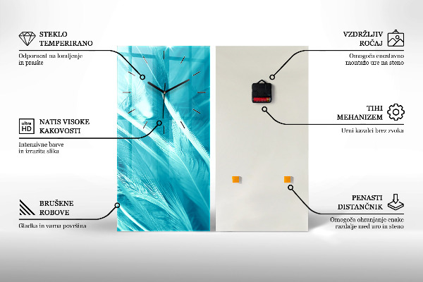 Vertikálne hodiny Zlatá abstrakcia