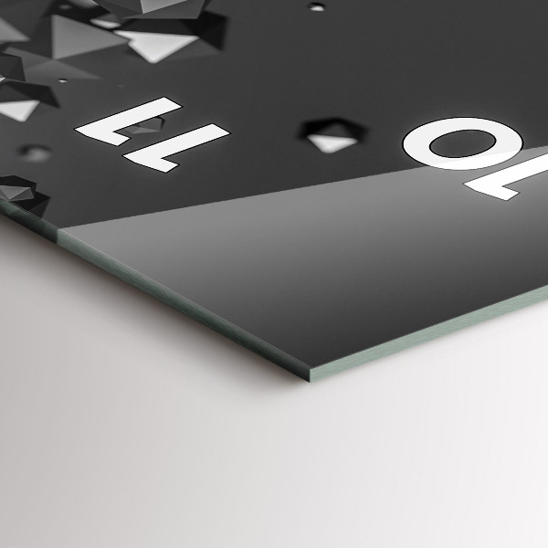 Vertikálne hodiny Čierna abstrakcia