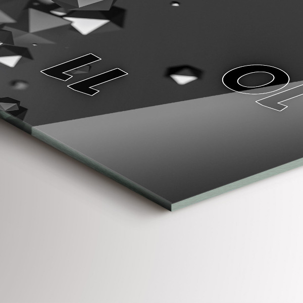 Vertikálne hodiny Čierna abstrakcia